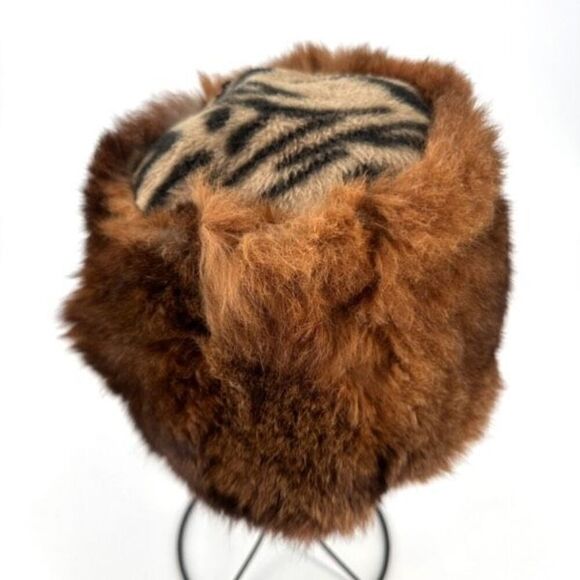 Gertrude‎ Singer Women's Faux Fur Lined Winter Pillbox Hat Brown Tan One Size - Picture 1 of 10